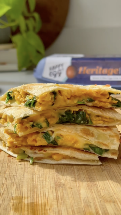 Happy Egg Breakfast Quesadilla Recipe