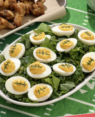 Happy Egg Game Day Deviled Eggs Recipe 1 v2