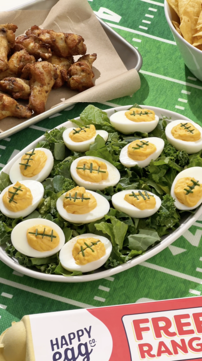 Happy Egg Game Day Deviled Eggs Recipe 1