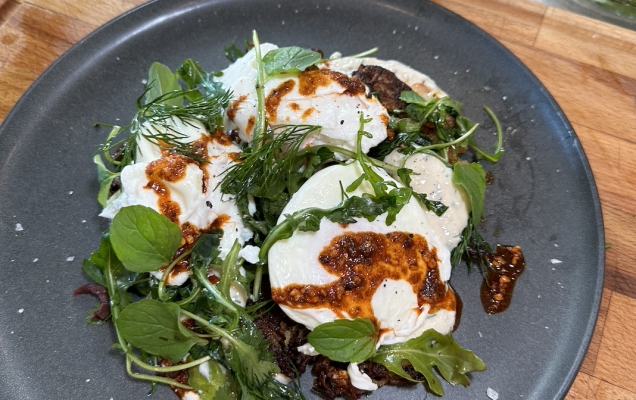 Happy Egg Turkish Egg Rosti with Yogurt and Chili Oil Recipe v2