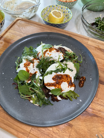 Happy Egg Turkish Egg Rosti with Yogurt and Chili Oil Recipe