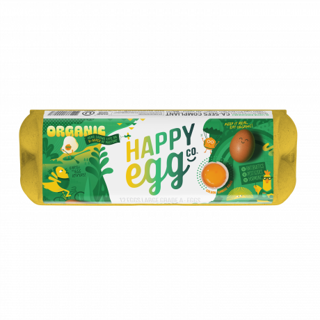 happy egg packaging mockup Top ORG